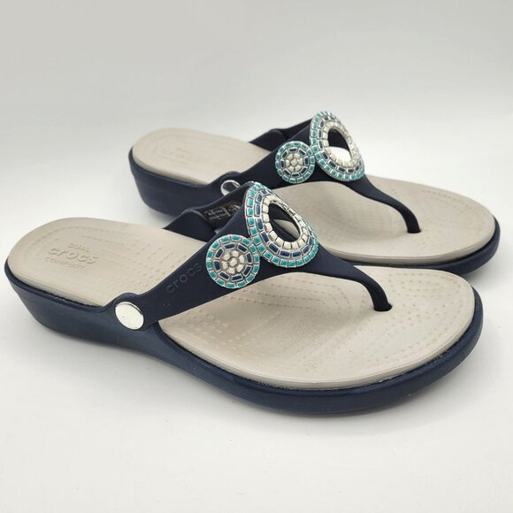 Diamante Embellished Jelly Flip Flops